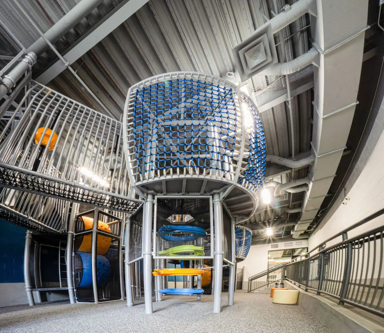 Orem Recreation Center in Utah, kids climbing structure